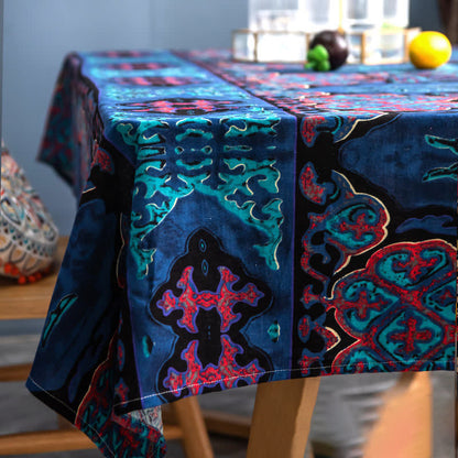 Nappe de style rétro avec art abstrait ethnique
