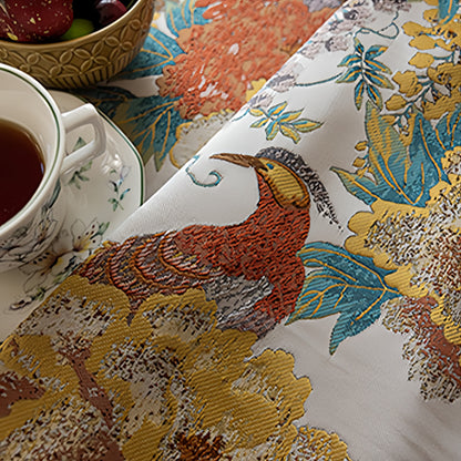 Nappe imperméable luxueuse avec pompon pivoine