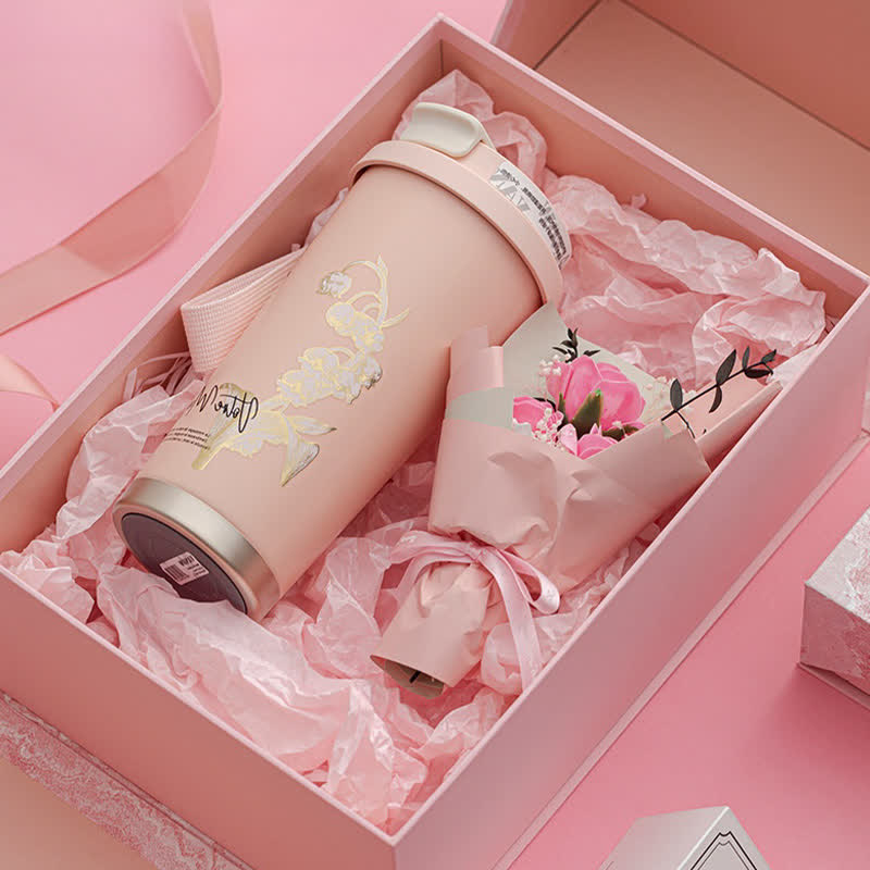 Emballage cadeau rose pour anniversaire et Noël
