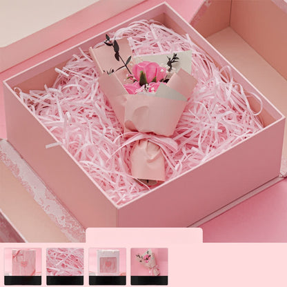 Emballage cadeau rose pour anniversaire et Noël