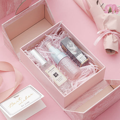 Emballage cadeau rose pour anniversaire et Noël