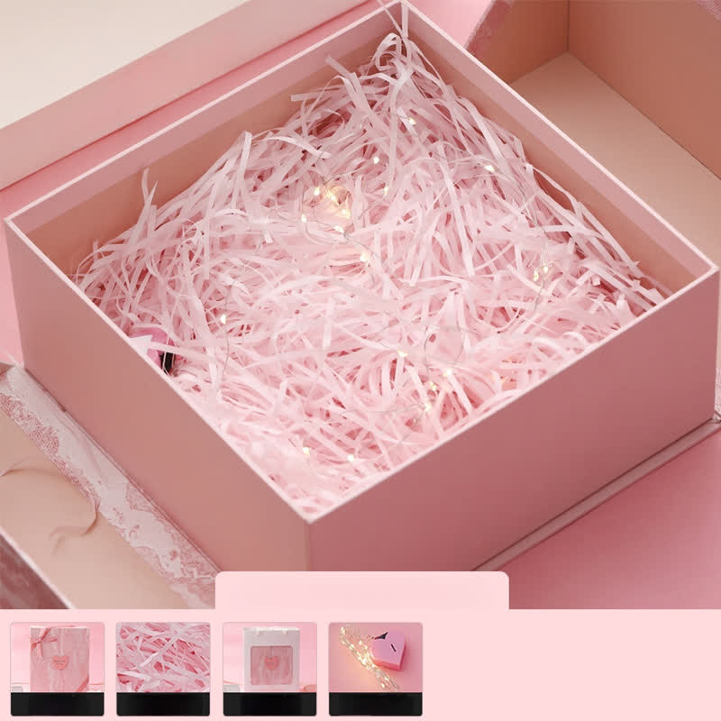 Emballage cadeau rose pour anniversaire et Noël