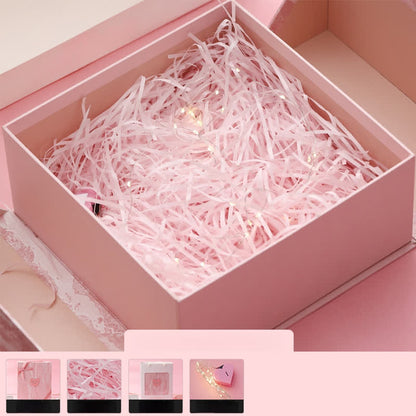 Emballage cadeau rose pour anniversaire et Noël
