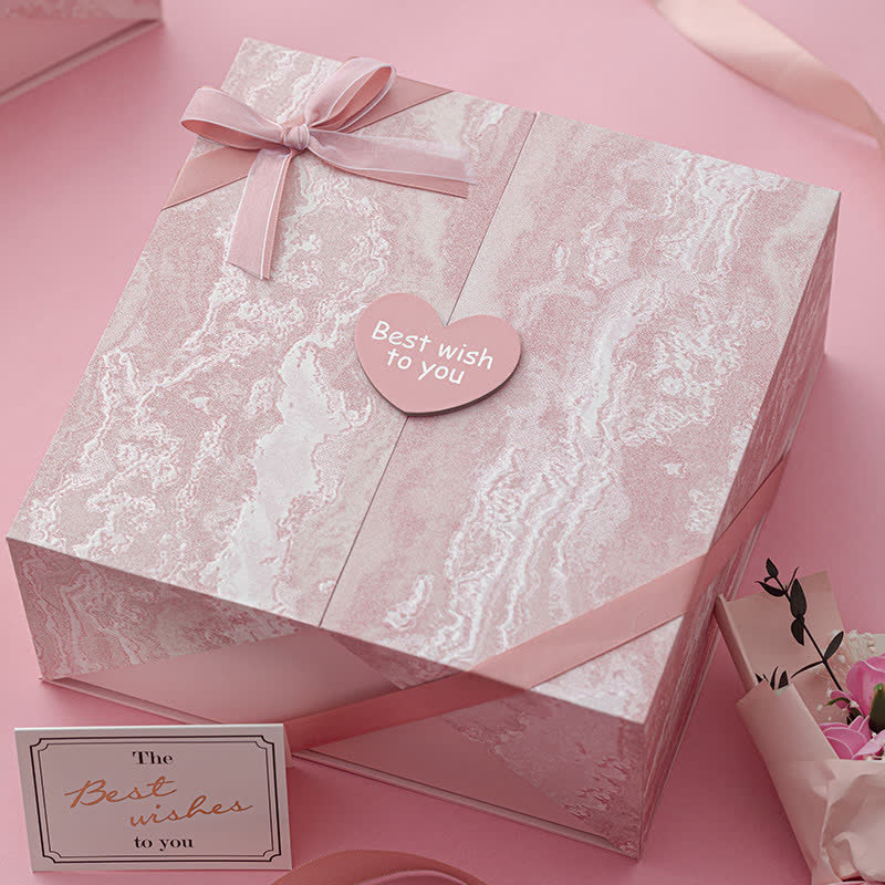 Emballage cadeau rose pour anniversaire et Noël