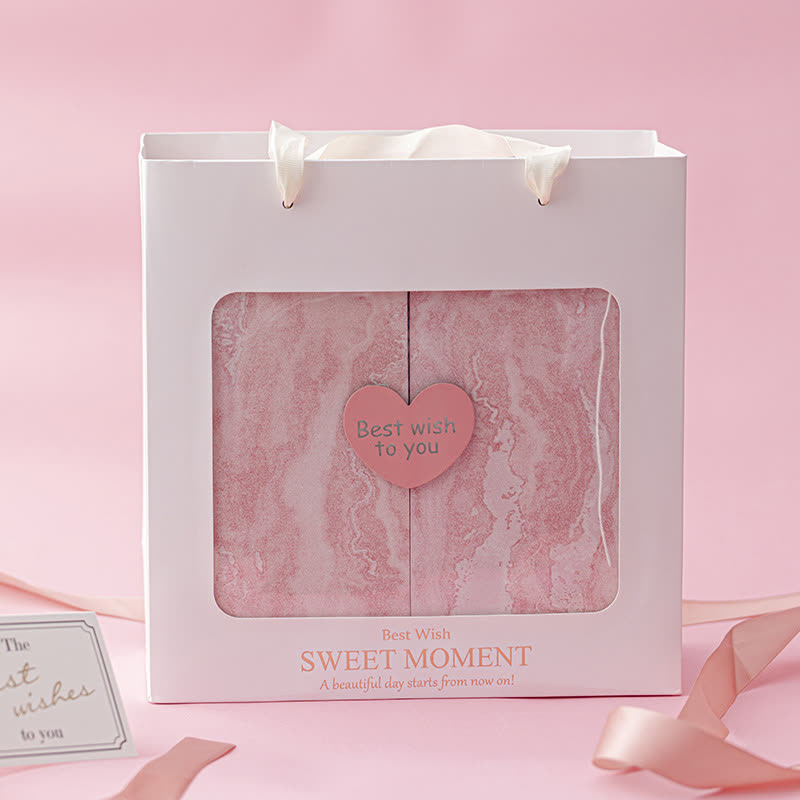 Emballage cadeau rose pour anniversaire et Noël
