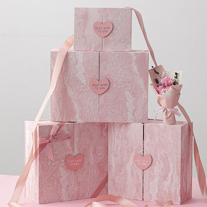 Emballage cadeau rose pour anniversaire et Noël