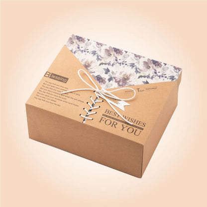 Boîte d'emballage cadeau en papier kraft rétro