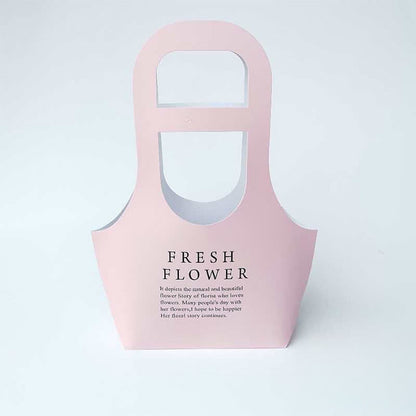 Sacs cadeaux en papier kraft avec motif floral et poignée