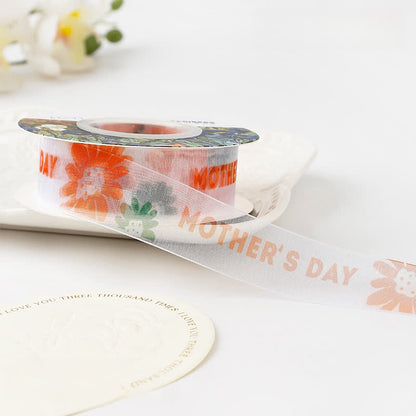 Coffret cadeau fête des mères avec bouquet et ruban de satin