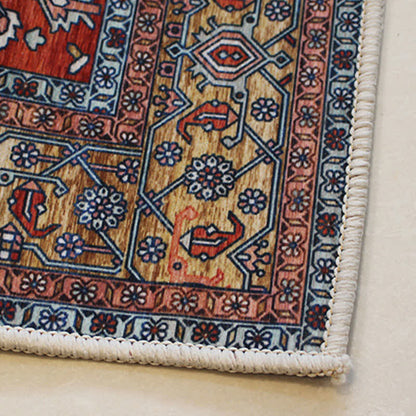 Tapis de sol décoratif rectangulaire ethnique-exotique