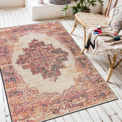 Tapis de sol décoratif rectangulaire ethnique-exotique