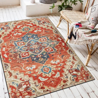 Tapis de sol décoratif rectangulaire ethnique-exotique