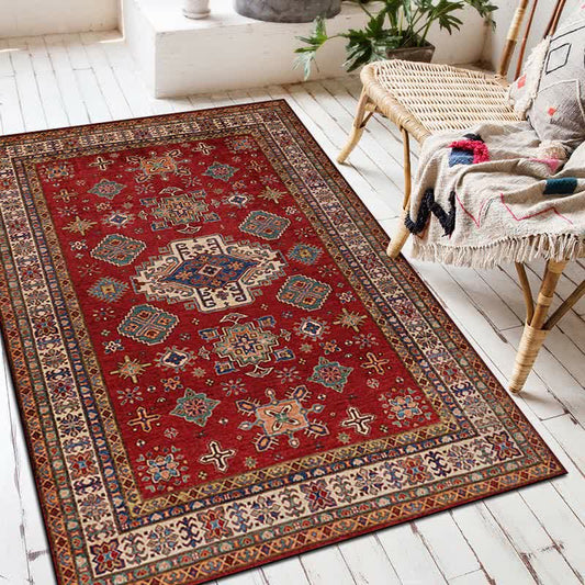 Tapis de sol décoratif rectangulaire ethnique-exotique