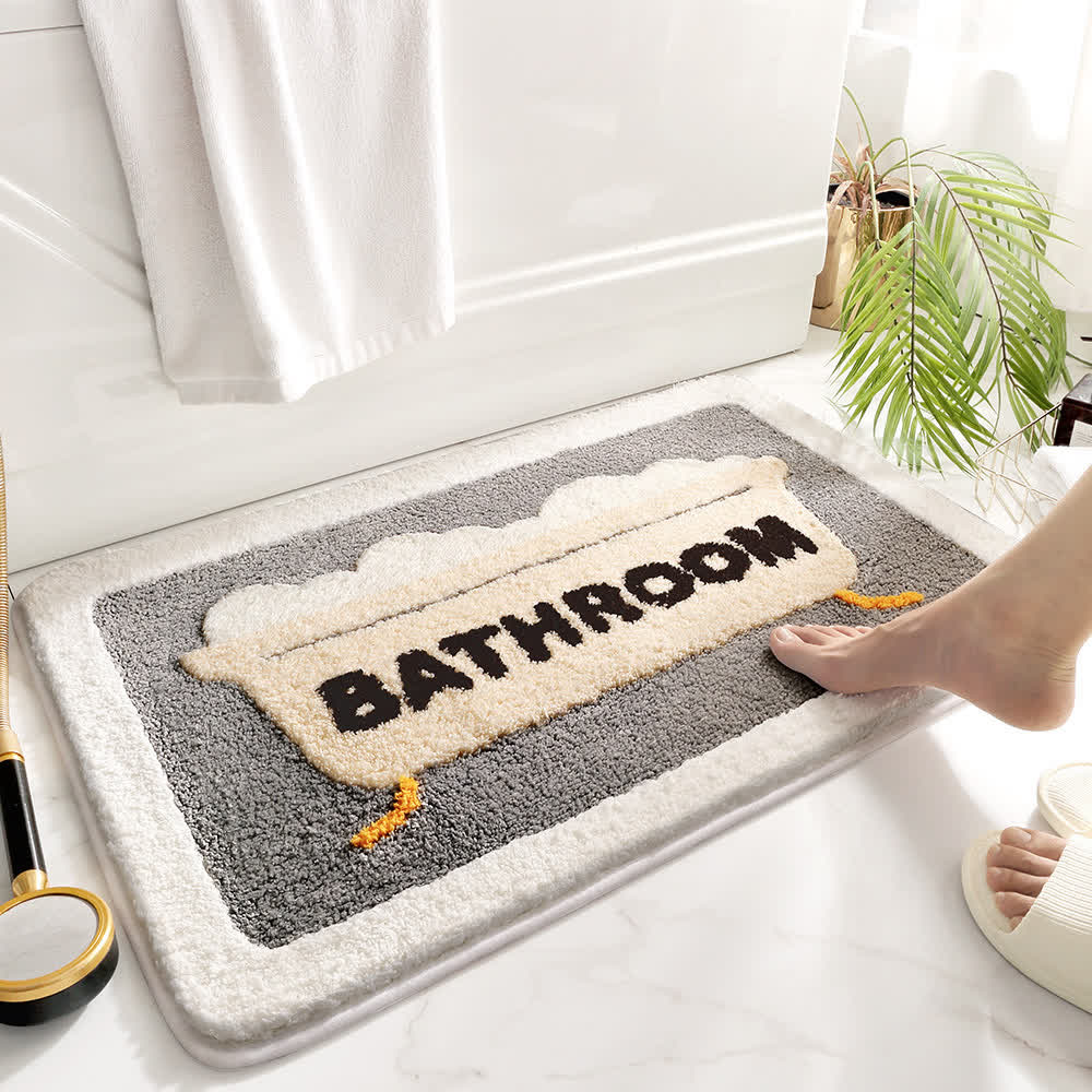 Tapis de sol absorbant avec motif de plantes et de fleurs