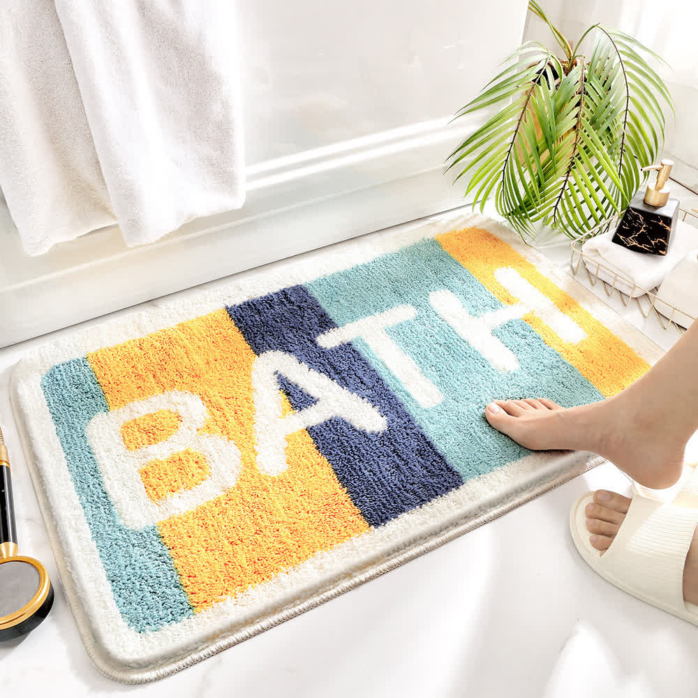 Tapis de sol absorbant avec motif de plantes et de fleurs