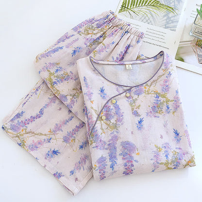 Ensemble de pyjama en fibre de bambou Rural Wisteria
