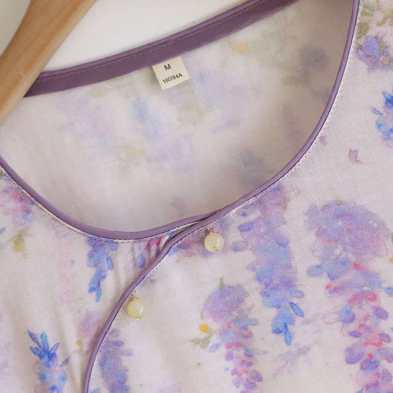 Ensemble de pyjama en fibre de bambou Rural Wisteria