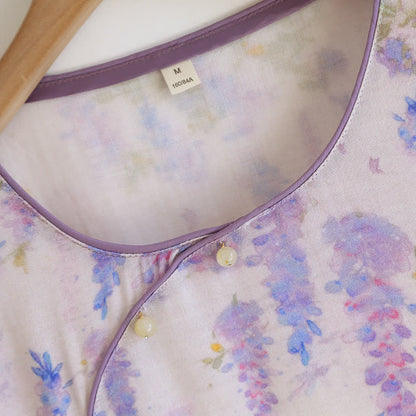 Ensemble de pyjama en fibre de bambou Rural Wisteria