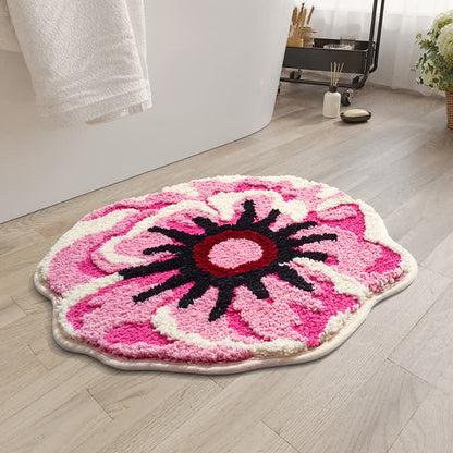 Tapis de sol absorbant avec coquillage et marguerites