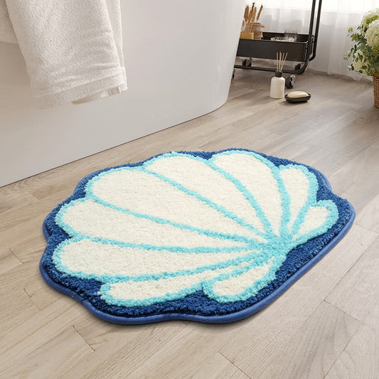 Tapis de sol absorbant avec coquillage et marguerites