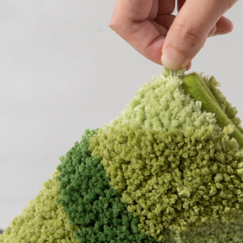 Tapis de sol absorbant pour salle de bain avec branche, feuille et plante
