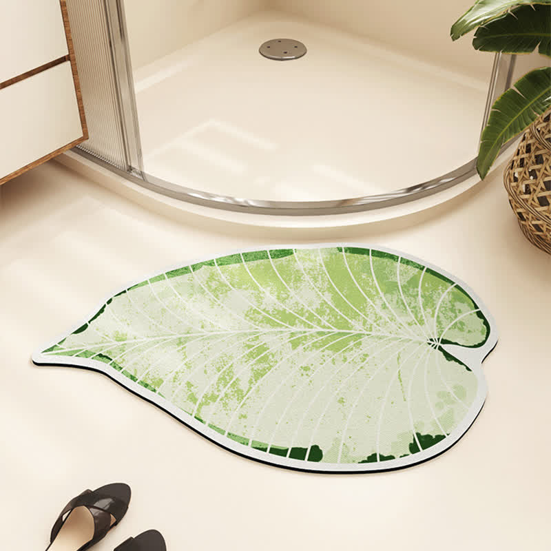 Tapis de sol absorbant en boue de diatomées avec trèfle à quatre feuilles