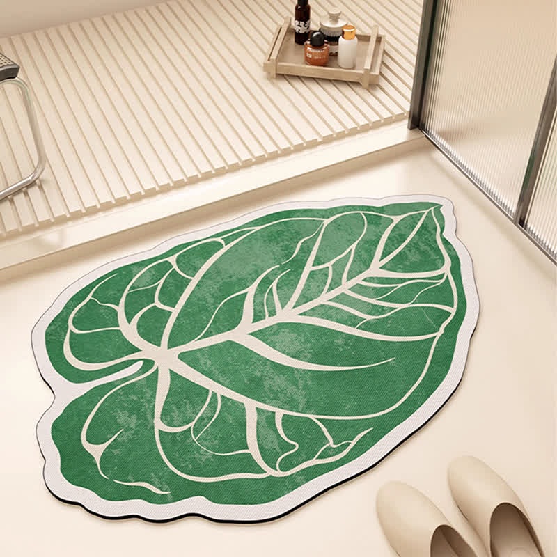Tapis de sol absorbant en boue de diatomées avec trèfle à quatre feuilles