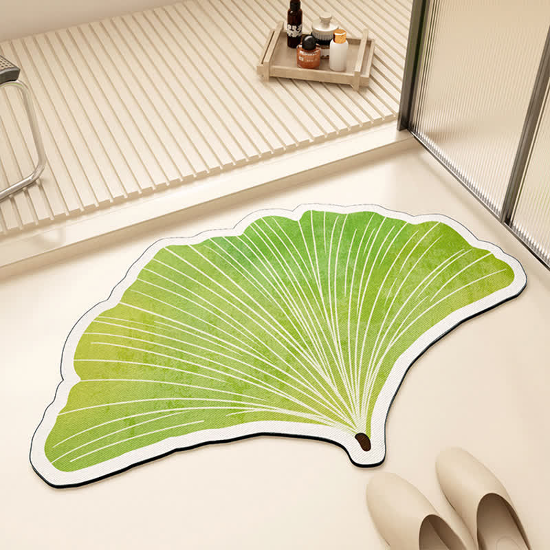 Tapis de sol absorbant en boue de diatomées avec trèfle à quatre feuilles