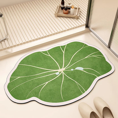 Tapis de sol absorbant en boue de diatomées avec trèfle à quatre feuilles