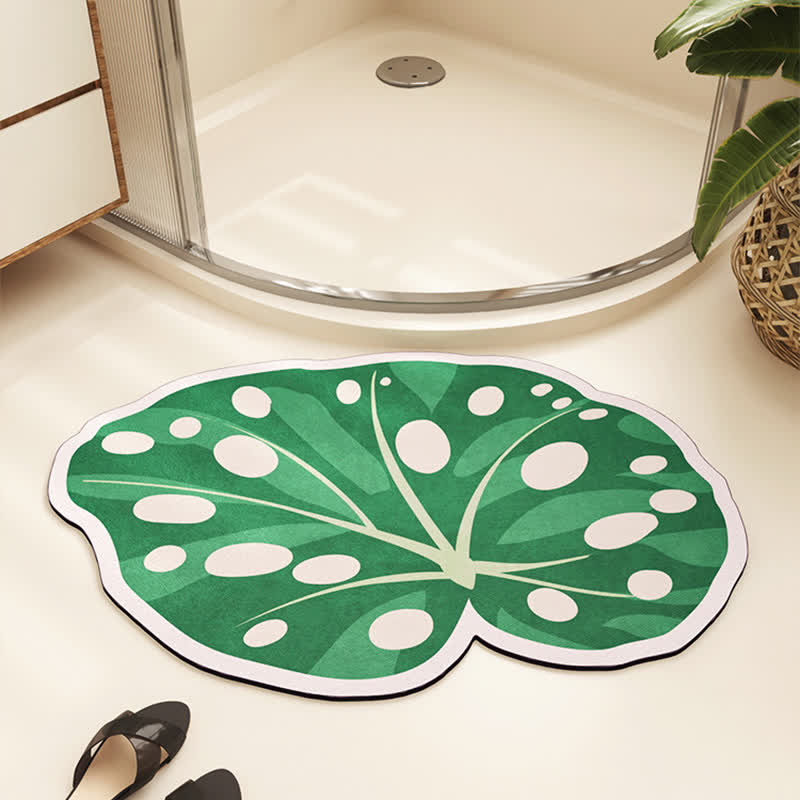 Tapis de sol absorbant en boue de diatomées avec trèfle à quatre feuilles