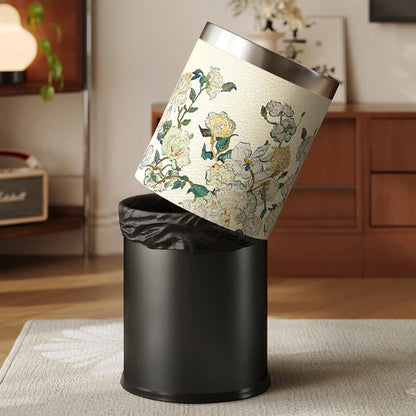 Poubelle luxueuse et durable en cuir pastoral