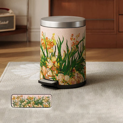 Poubelle luxueuse et durable en cuir pastoral