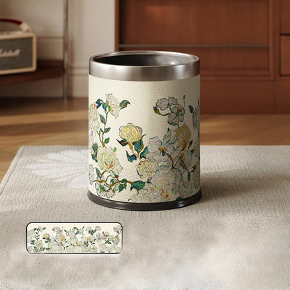 Poubelle luxueuse et durable en cuir pastoral