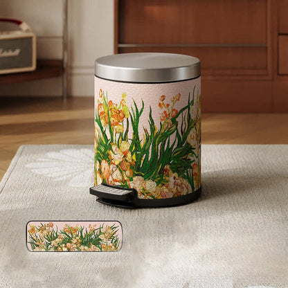 Poubelle luxueuse et durable en cuir pastoral