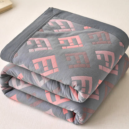 Couette luxueuse et respirante en gaze de coton jacquard