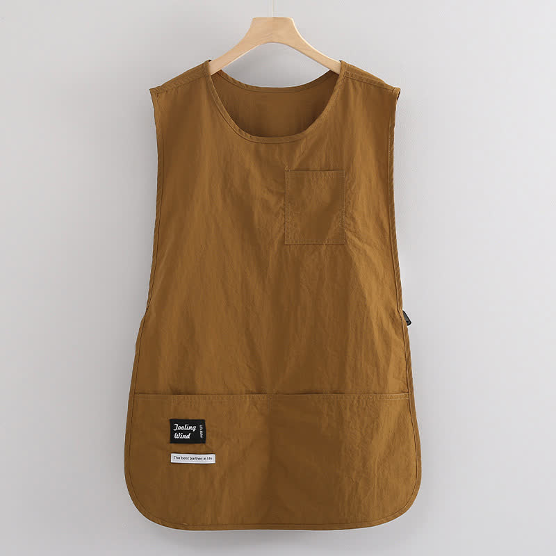 Gilet uni, tablier imperméable