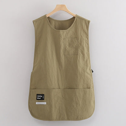 Gilet uni, tablier imperméable