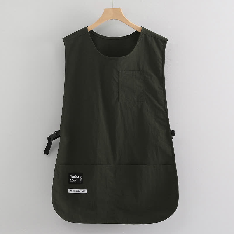 Gilet uni, tablier imperméable