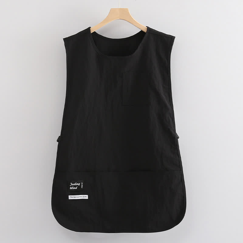 Gilet uni, tablier imperméable