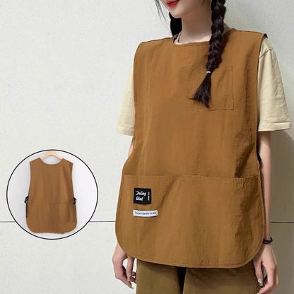 Gilet uni, tablier imperméable