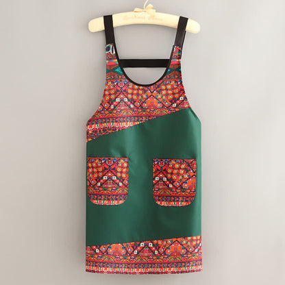 Tablier de cuisine élégant de style ethnique avec poches