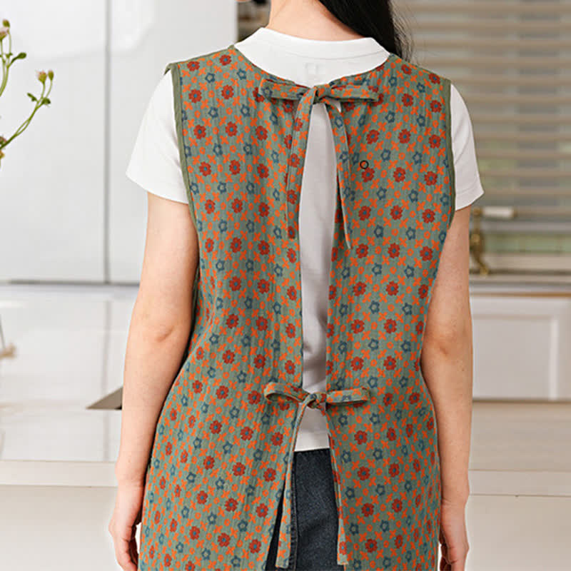 Gilet imperméable en pur coton de style vintage