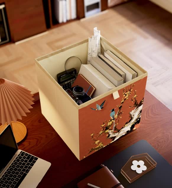 Organiseur cube pliable en tissu Oxford vintage