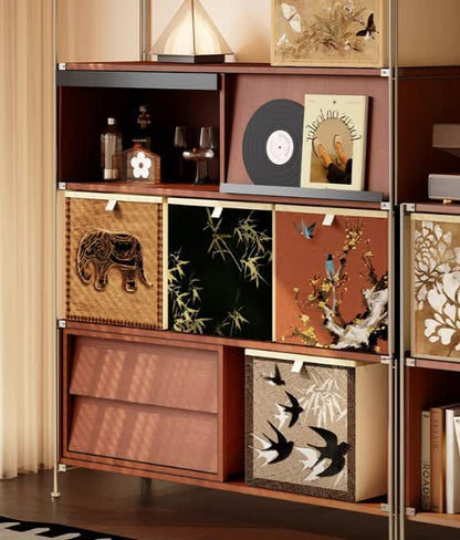 Organiseur cube pliable en tissu Oxford vintage