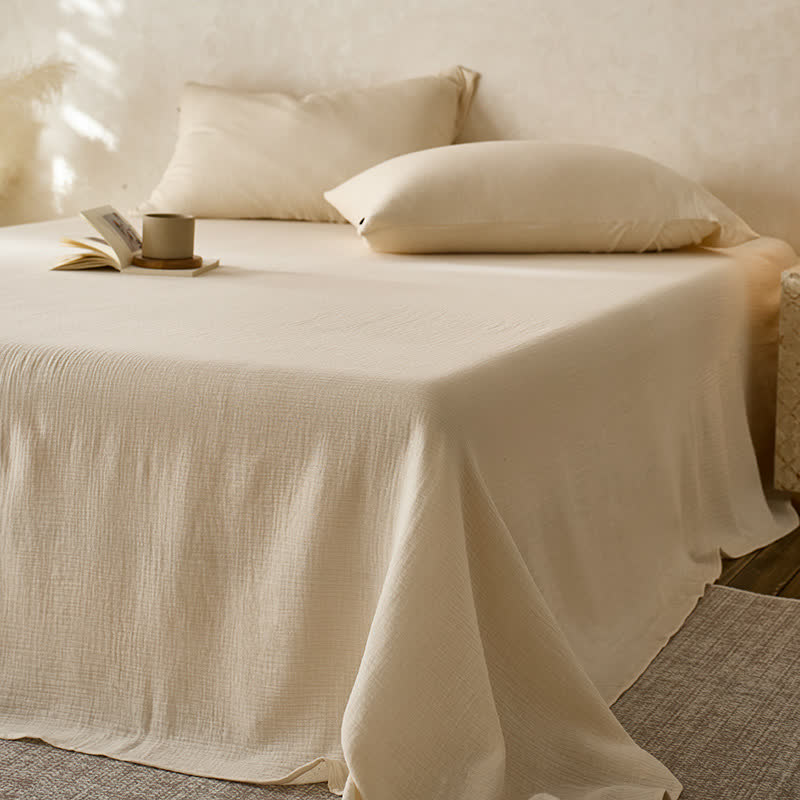 Couette en gaze de coton double épaisseur unie