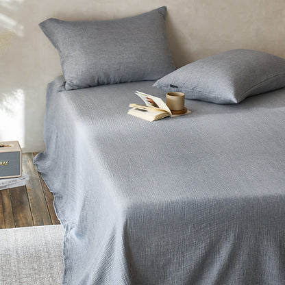 Couette en gaze de coton double épaisseur unie