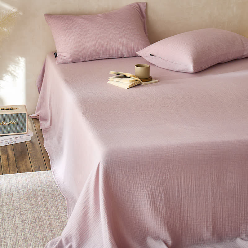 Couette en gaze de coton double épaisseur unie