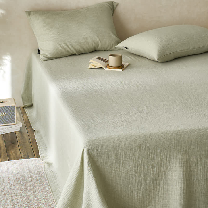 Couette en gaze de coton double épaisseur unie
