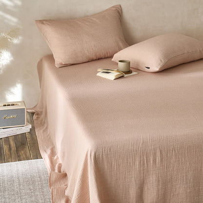 Couette en gaze de coton double épaisseur unie