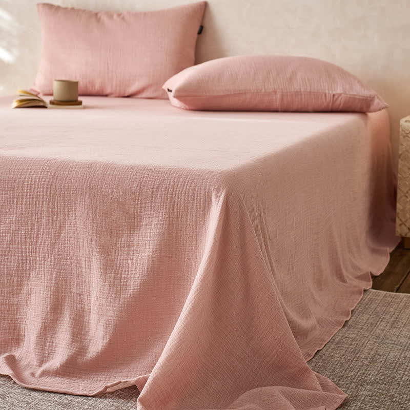 Couette en gaze de coton double épaisseur unie